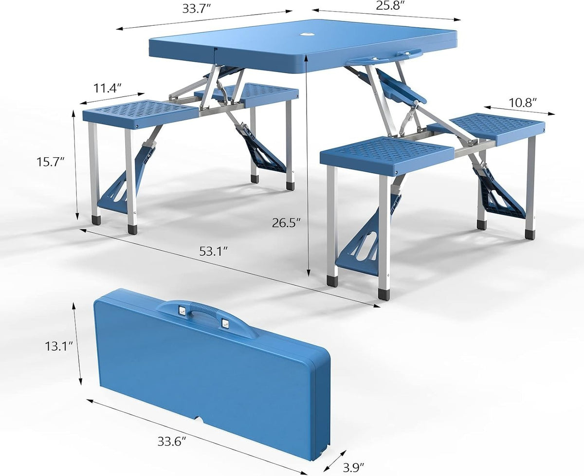 4Ft Folding Picnic Table Set