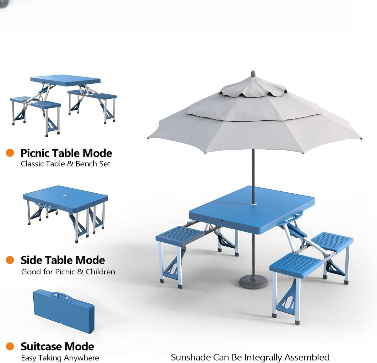 4Ft Folding Picnic Table Set