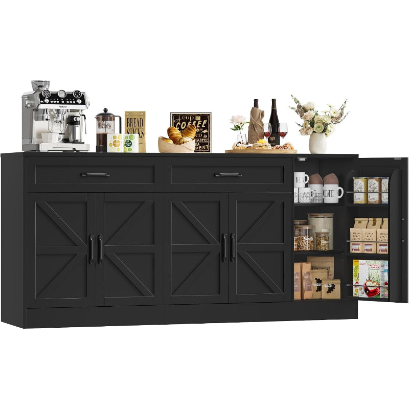 Black Farmhouse Sideboard Cabinet