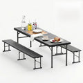 Black 6FT Portable Folding Table Set