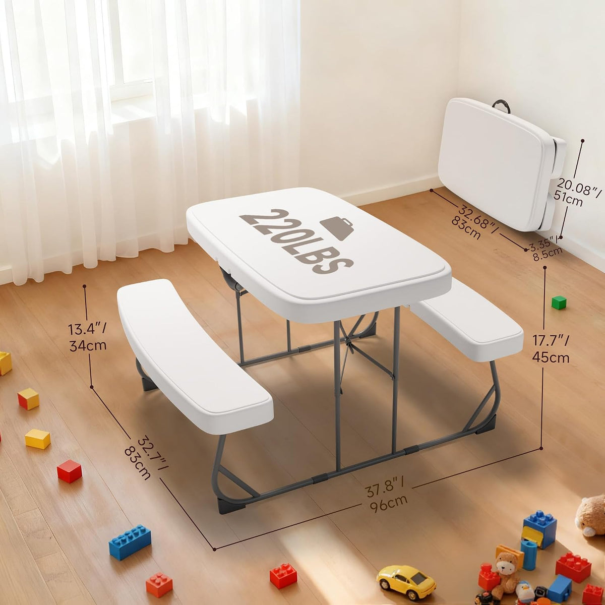 All‑Weather Steel Frame Picnic Table Set