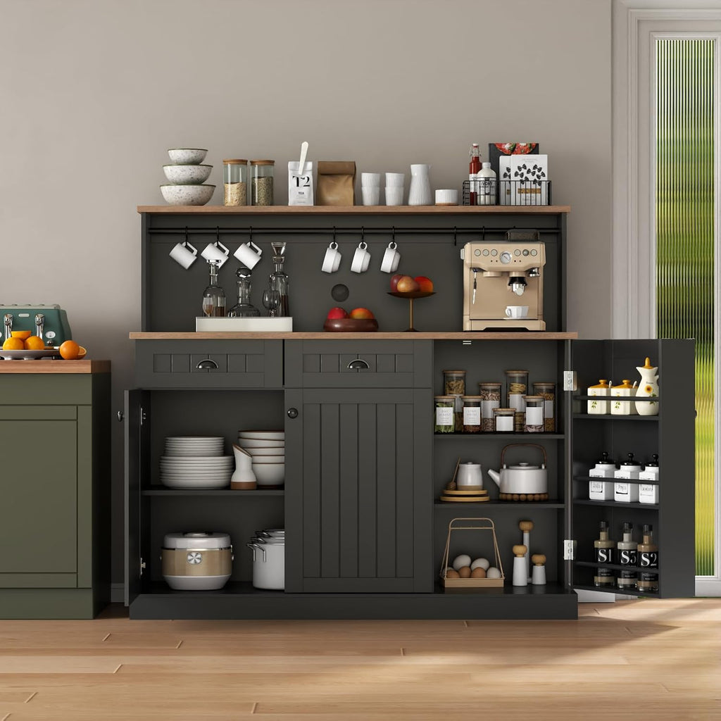 Black Farmhouse Sideboard Cabinet