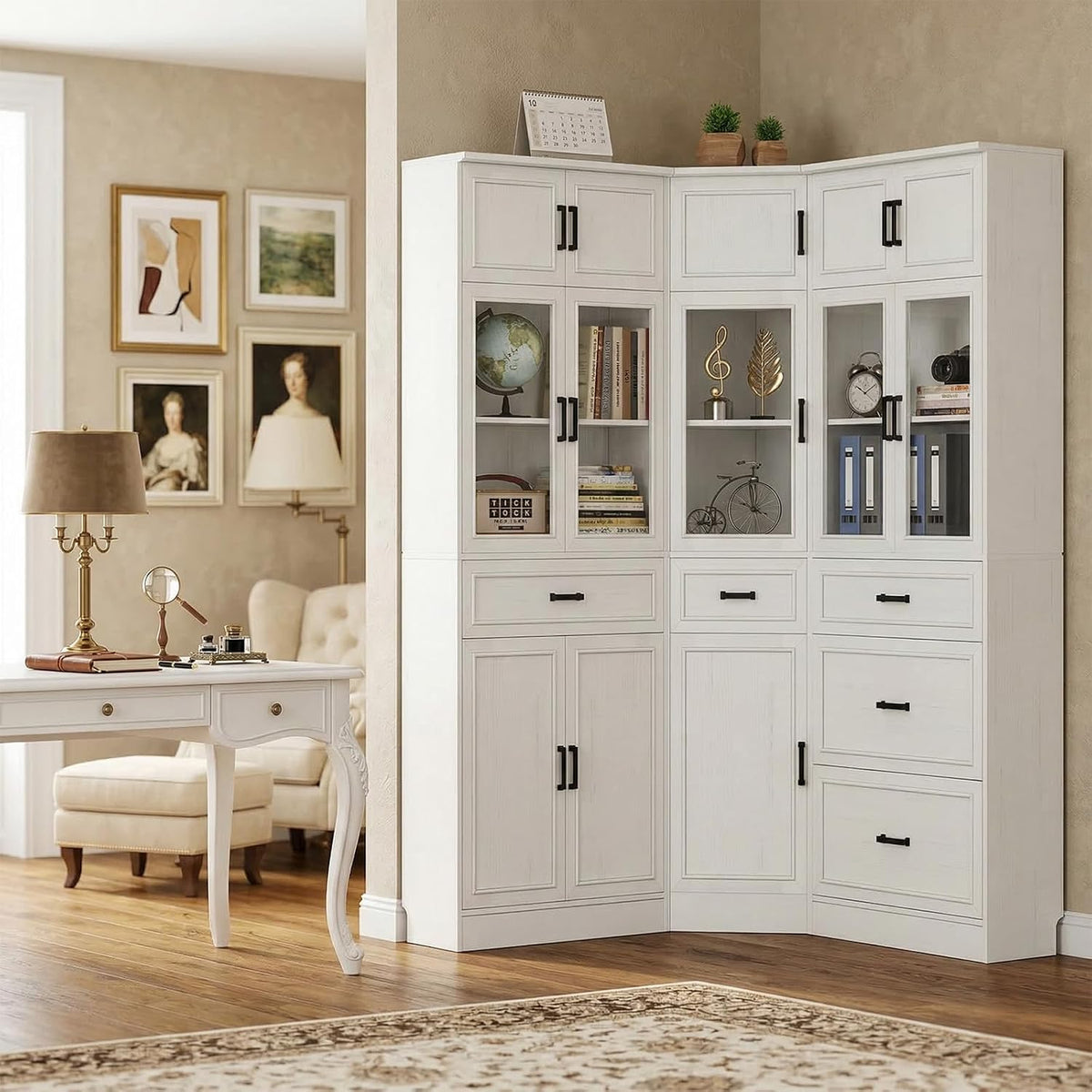 80" Tall Corner Pantry Cabinet