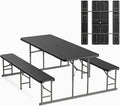 Black Folding Picnic Table Set