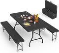 Black 6FT Folding Picnic Table Set