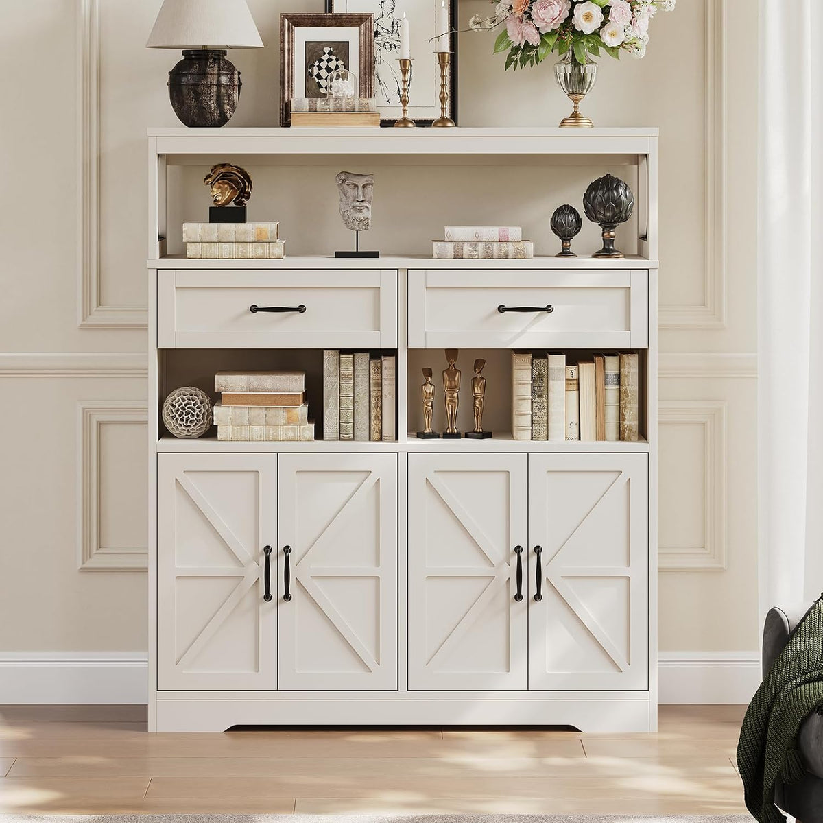 47" Hutch Sideboard Buffet Cabinet