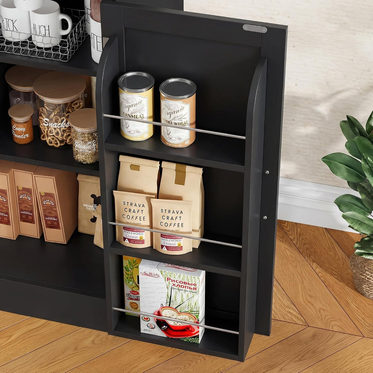 Black Farmhouse Sideboard Cabinet
