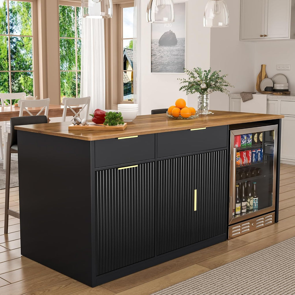 75.6" Wide Kitchen Island