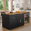 75.6" Wide Kitchen Island