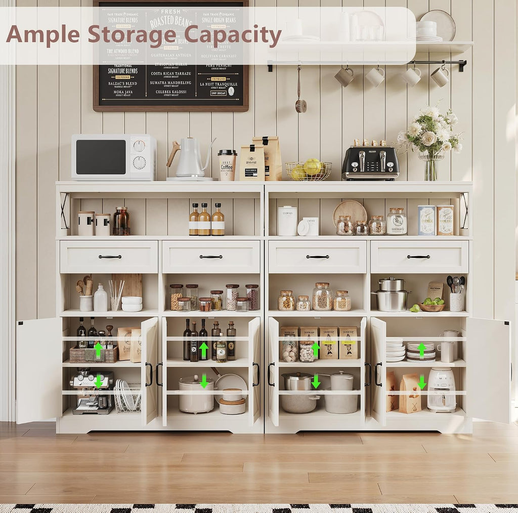 47" Hutch Sideboard Buffet Cabinet