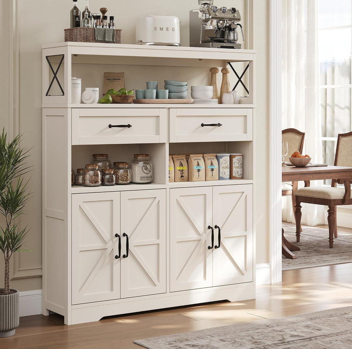47" Hutch Sideboard Buffet Cabinet