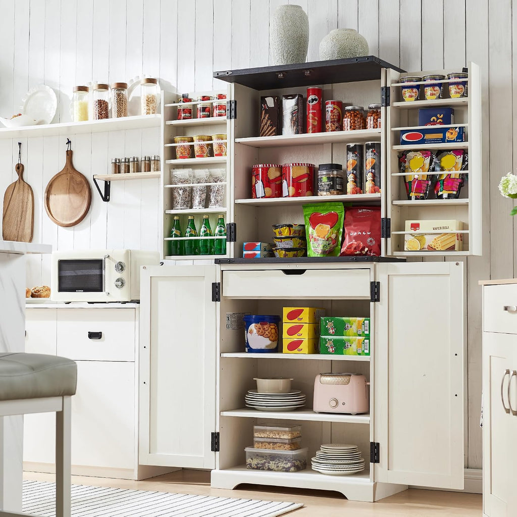 72" Tall Wooden Pantry Cabinet