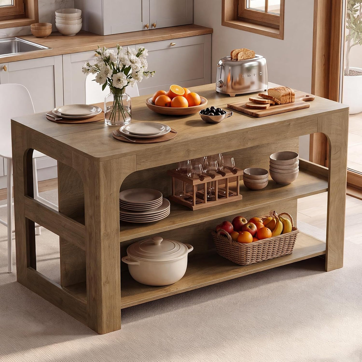 55" Kitchen Island Table