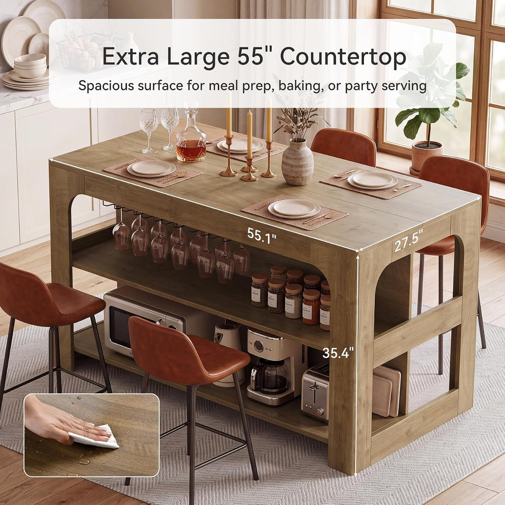 55" Kitchen Island Table