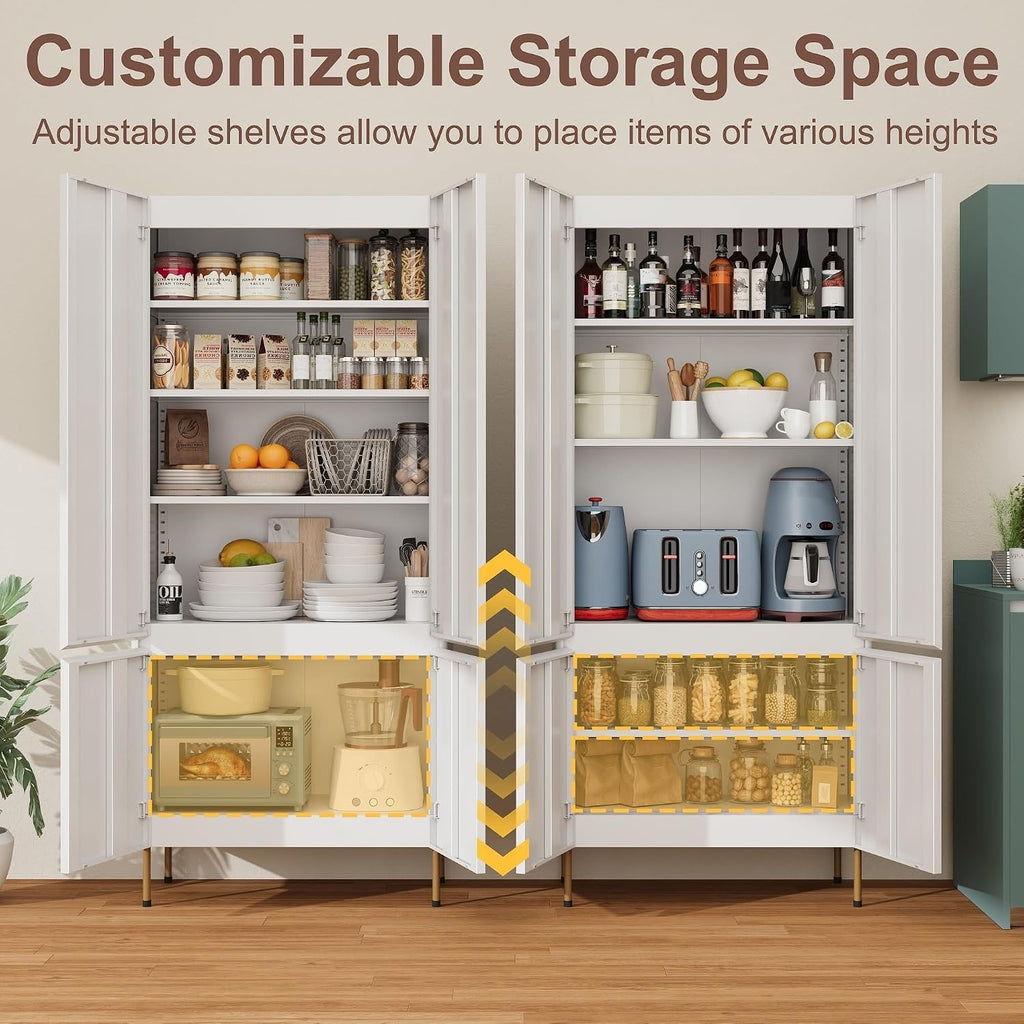 71" Tall Metal Pantry Cabinet