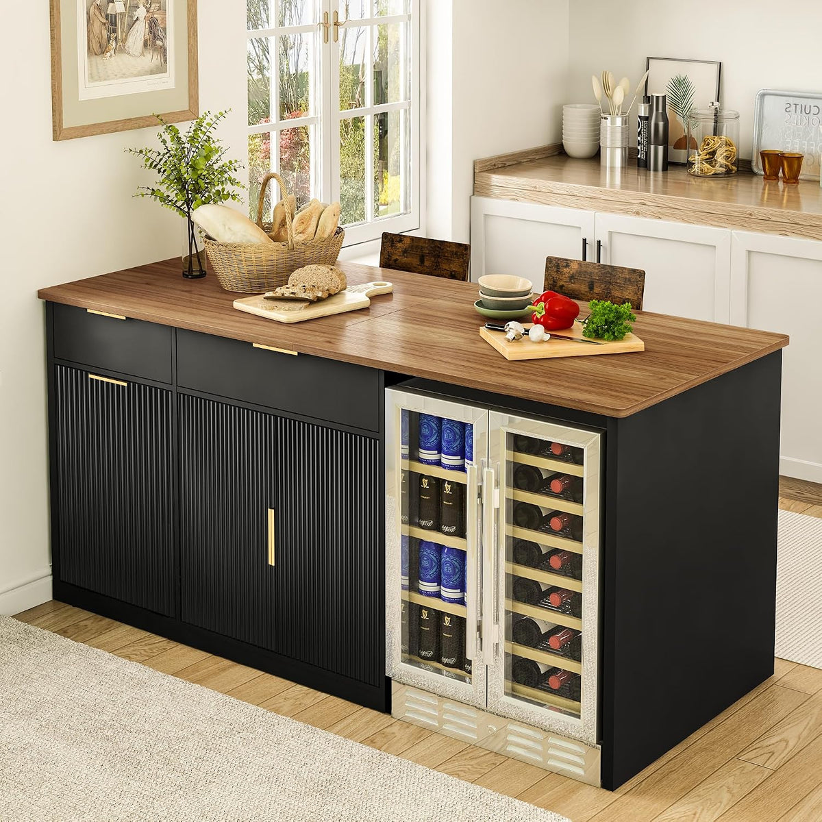 75.6" Wide Kitchen Island