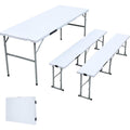 White Portable Folding Picnic Table Set