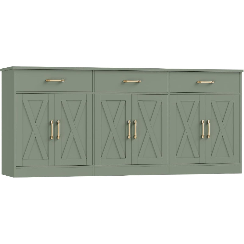 Green Farmhouse Sideboard Cabinet
